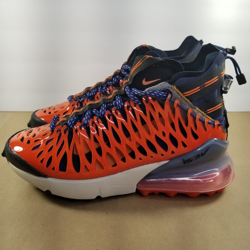 Nike Air Max 270 ISPA Terra Men's Shoe Size 4 Orange/Blue Void BQ1918-400 New